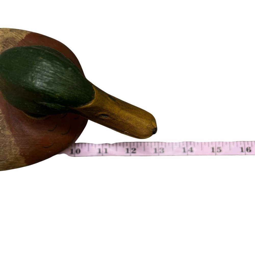 Hal Wheeler Duck Decoy Mallard Drake Hand Carved Signed Original Wood Carving - Picture 12 of 12